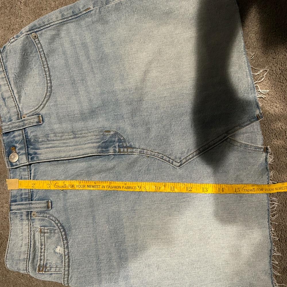 Madewell Rigid Denim A Line Mini Skirt 28 - Picture 6 of 7